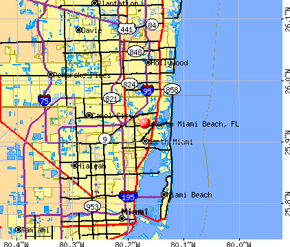 Miami Dade County Map North Beach See Only The Map Printer Version