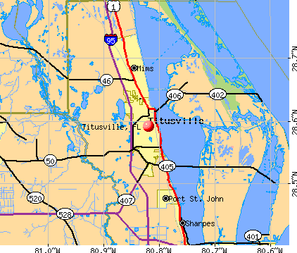 Titusville, FL map