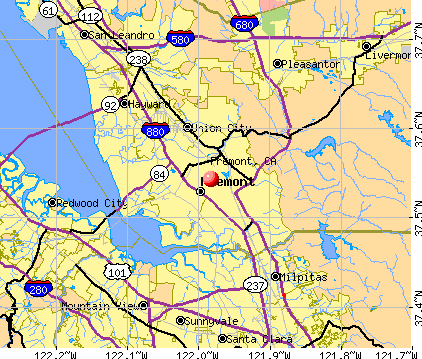 Fremont, CA map