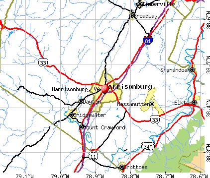 Harrisonburg, VA map