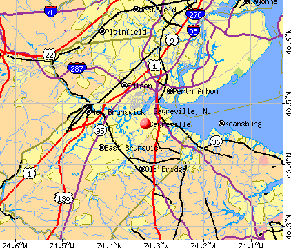Sayreville, NJ map