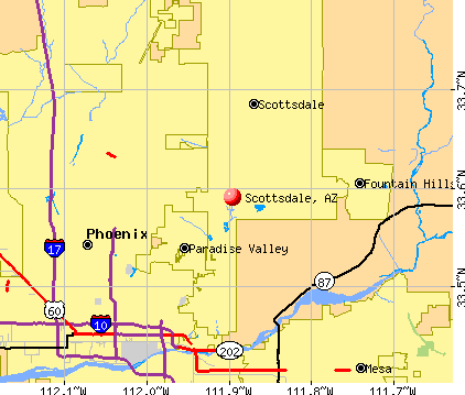 Scottsdale, AZ map