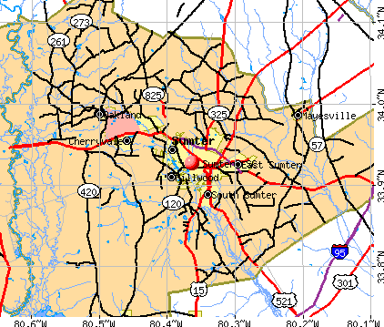 Sumter, SC map