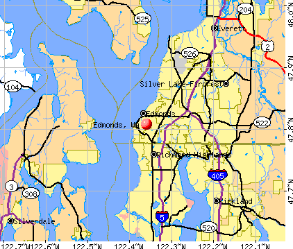 Edmonds, WA map