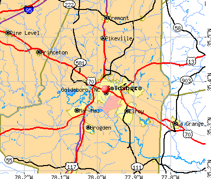 Goldsboro, NC map