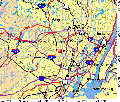 Montclair, NJ map