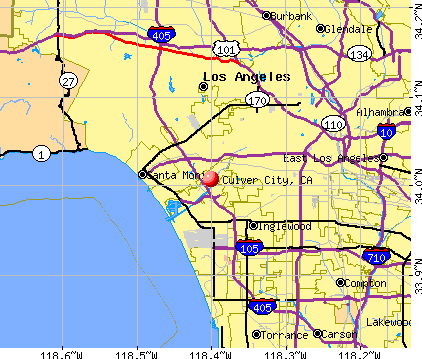 Culver City, CA map