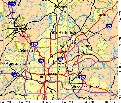 north atlanta suburbs map North Atlanta Georgia Ga 30319 Profile Population Maps Real north atlanta suburbs map