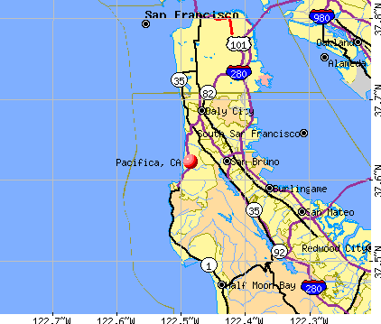 Pacifica, CA map