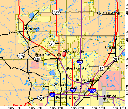 Broomfield, CO map