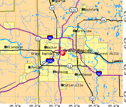 Grand Rapids, MI map