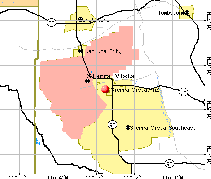 Sierra Vista, AZ map