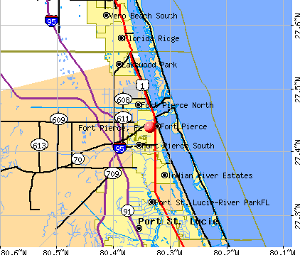 Fort Pierce, FL map