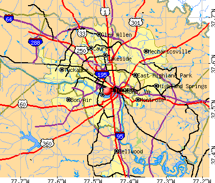 Richmond, VA map
