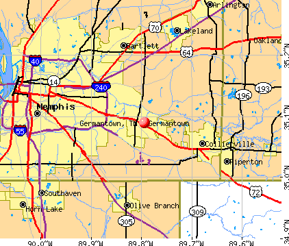Germantown, TN map