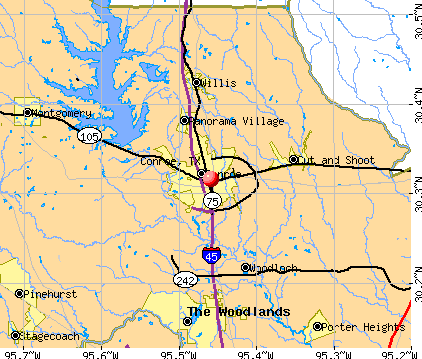 Conroe, TX map