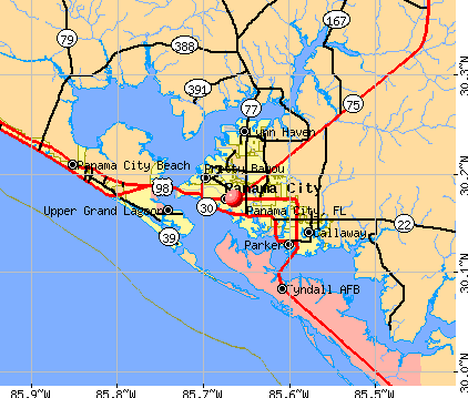 Panama City Florida Zip Code Map Panama City, Florida (FL 32401) profile: population, maps, real 