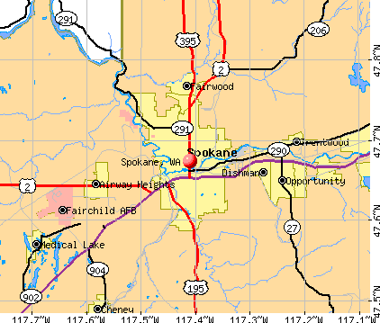 Spokane, WA map