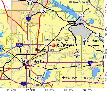 Hurst, TX map