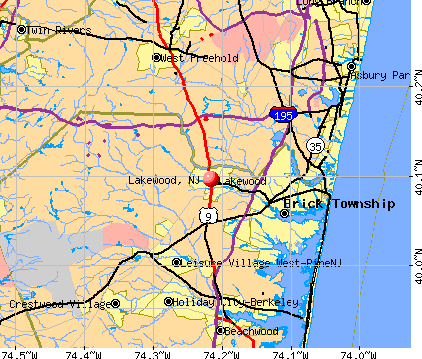 Lakewood, NJ map