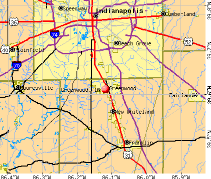Greenwood, IN map