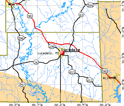 Lucedale, MS map