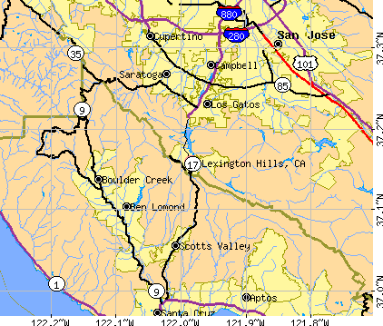 Lexington Hills, CA map