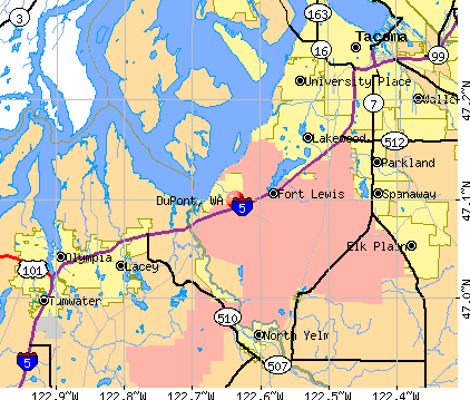 DuPont, WA map