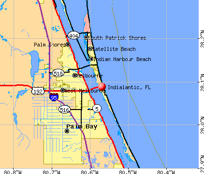 Indialantic, FL map