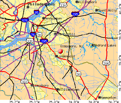 Gibbsboro, NJ map