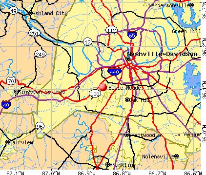 Belle Meade, TN map