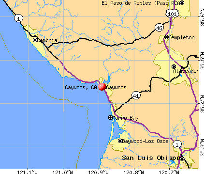 Cayucos, CA map