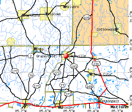 Graceville, FL map
