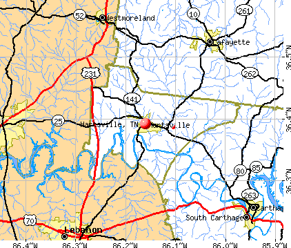 Hartsville, TN map