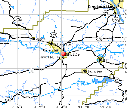 Danville, AR map