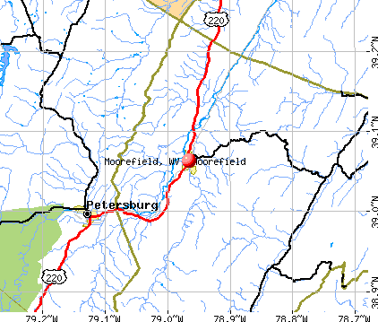 Moorefield, WV map