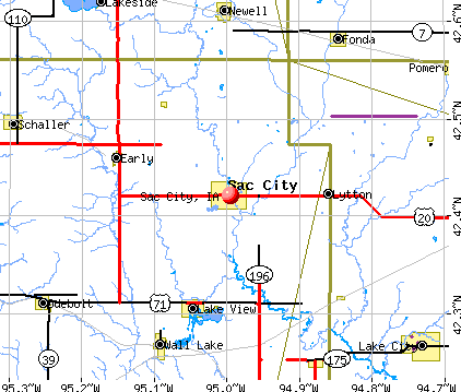 Sac City, IA map