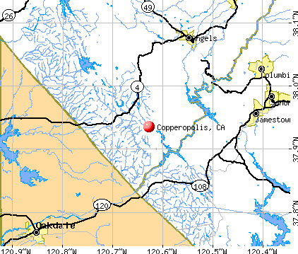 Copperopolis, CA map