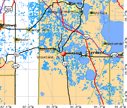 Groveland, FL map