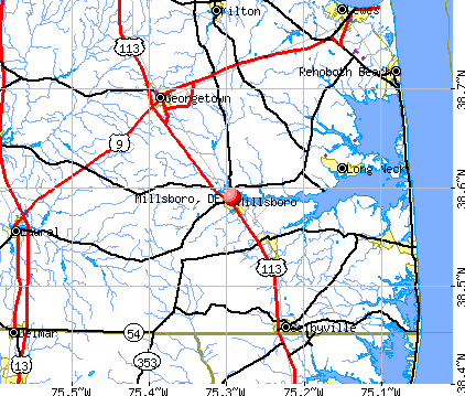 Millsboro, DE map