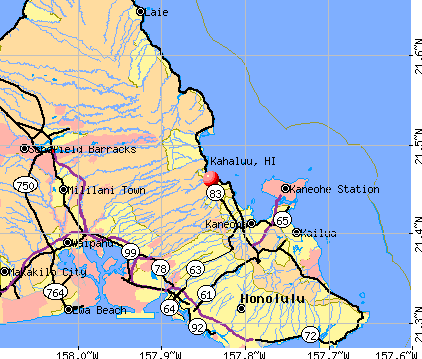 Kahaluu, HI map