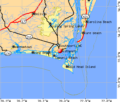 Southport, NC map