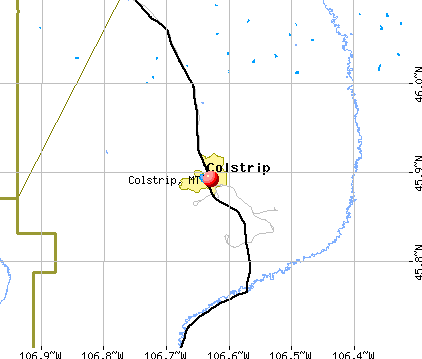 Colstrip, MT map