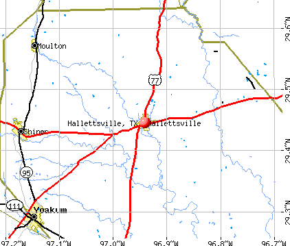 Hallettsville, TX map