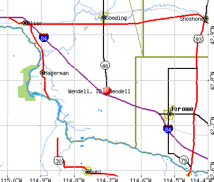 Wendell, ID map