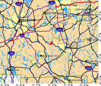 Upton-West Upton, MA map
