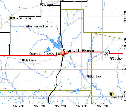 Council Grove, KS map