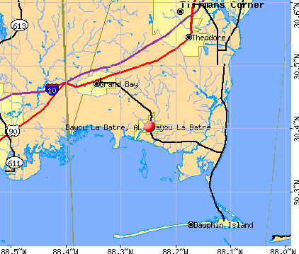 Bayou La Batre, AL map