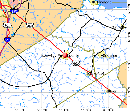 Waverly, VA map