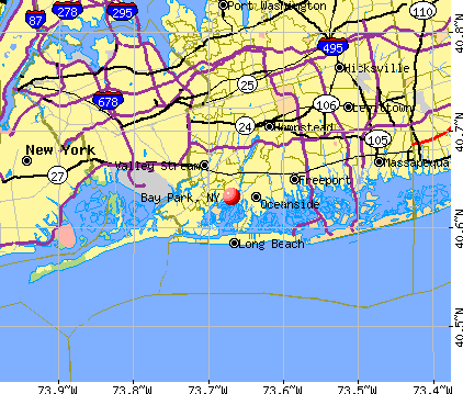 Bay Park, NY map